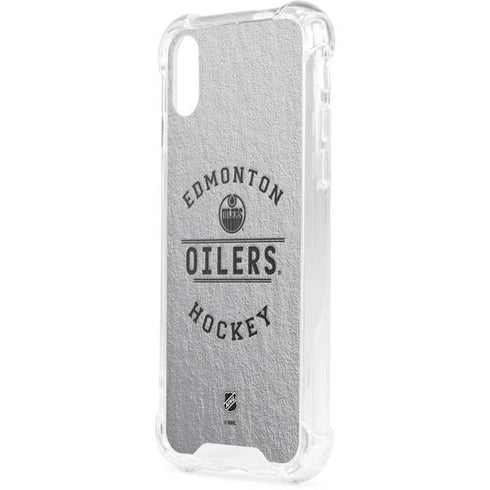 NHL Edmonton Oilers Black Text iPhone XS Clear Case