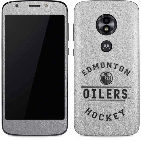 NHL Edmonton Oilers Black Text Moto E5 Play Skin