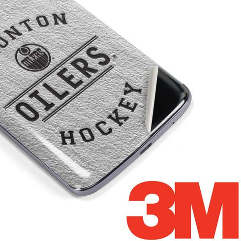 NHL Edmonton Oilers Black Text Moto E5 Plus Skin