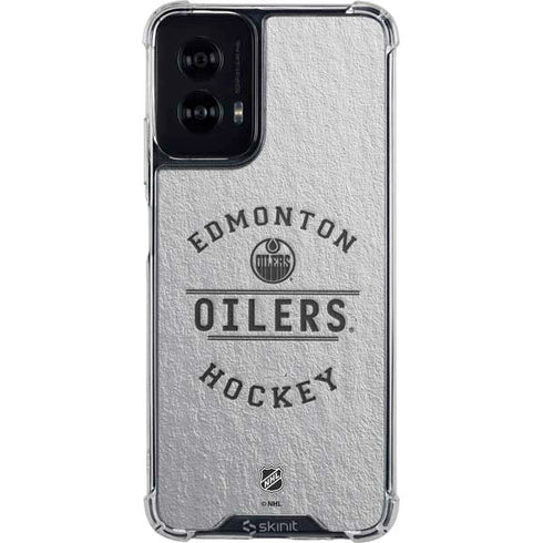 NHL Edmonton Oilers Black Text Moto G Power 5G (2024) Clear Case