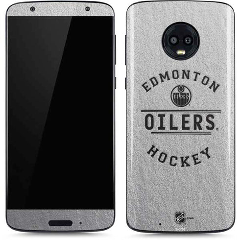 NHL Edmonton Oilers Black Text Moto G6 Skin