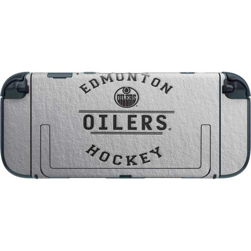 NHL Edmonton Oilers Black Text Nintendo Switch 2 (2025) with Joy-Con Skin
