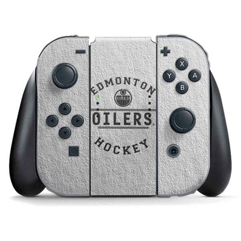 NHL Edmonton Oilers Black Text Nintendo Switch (2017-2021) Joy-Con Controller Skin
