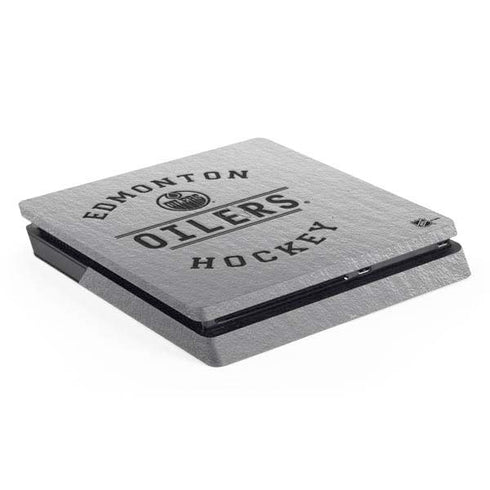 NHL Edmonton Oilers Black Text PS4 Slim Skin