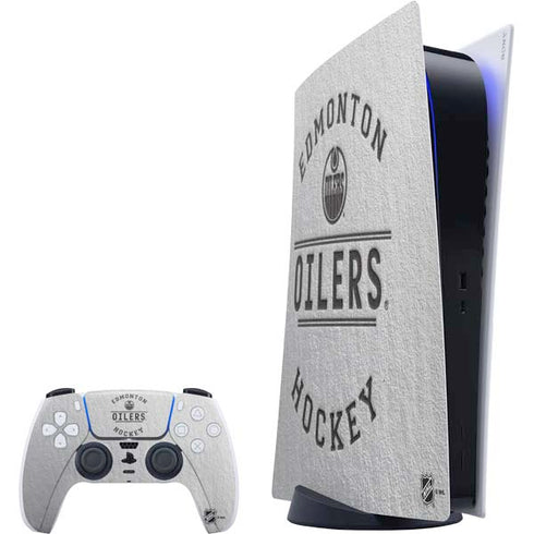 NHL Edmonton Oilers Black Text PlayStation PS5 Skins
