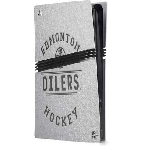 NHL Edmonton Oilers Black Text PS5 Pro Console Skin