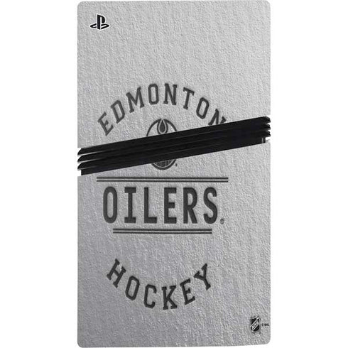 NHL Edmonton Oilers Black Text PS5 Pro Console Skin