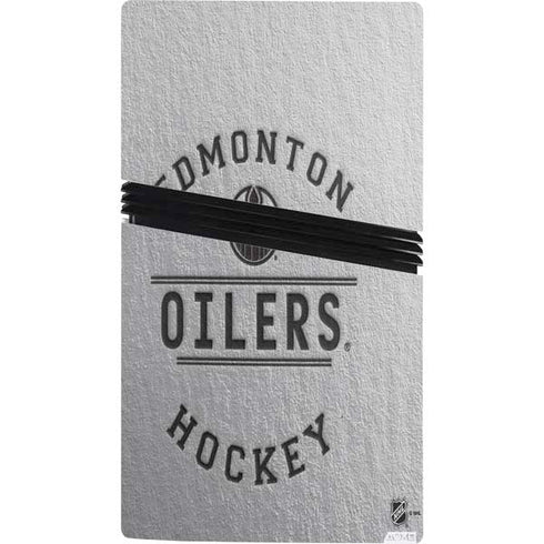 NHL Edmonton Oilers Black Text PS5 Pro Console Skin