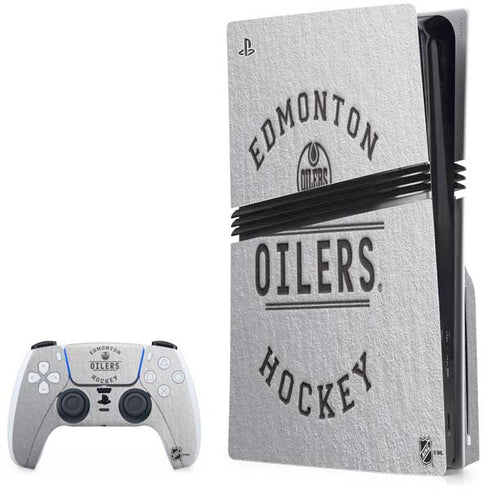 NHL Edmonton Oilers Black Text PlayStation PS5 Skins