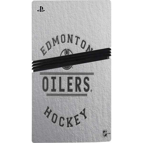 NHL Edmonton Oilers Black Text PS5 Pro Disk Bundle Skin