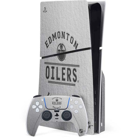 NHL Edmonton Oilers Black Text PlayStation PS5 Skins