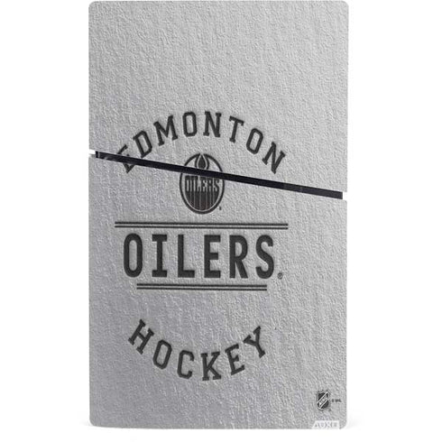 NHL Edmonton Oilers Black Text PS5 Slim Digital Edition Console Skin