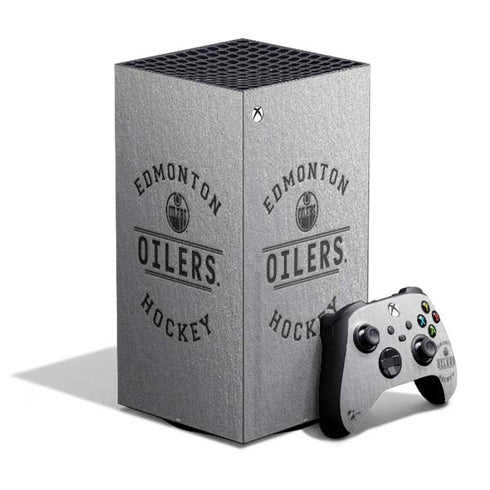 NHL Edmonton Oilers Black Text XBox Series X Digital Edition Bundle Skin