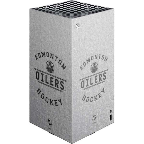 NHL Edmonton Oilers Black Text XBox Series X Digital Edition Console Skin