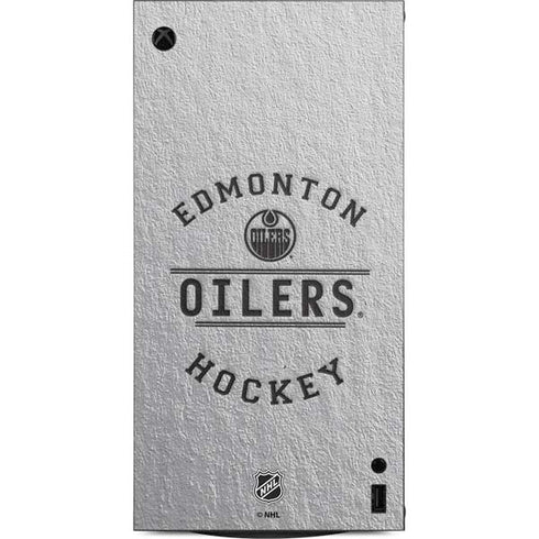 NHL Edmonton Oilers Black Text XBox Series X Digital Edition Console Skin