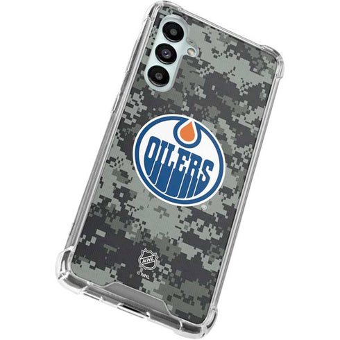 NHL Edmonton Oilers Camo Galaxy A16 5G Clear Case