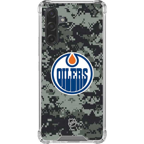 NHL Edmonton Oilers Camo Galaxy A17 Clear Case
