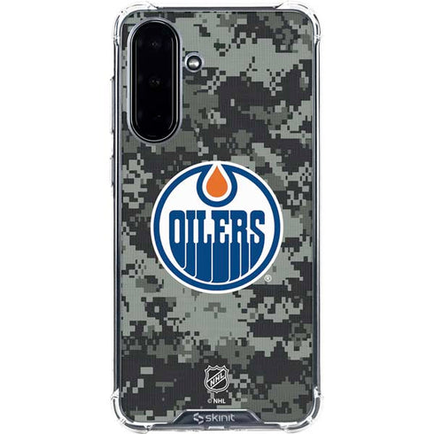 NHL Edmonton Oilers Camo Galaxy A36 5G Clear Case