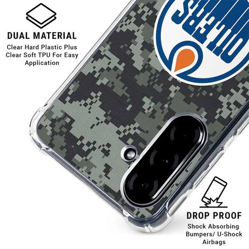 NHL Edmonton Oilers Camo Galaxy A36 5G Clear Case