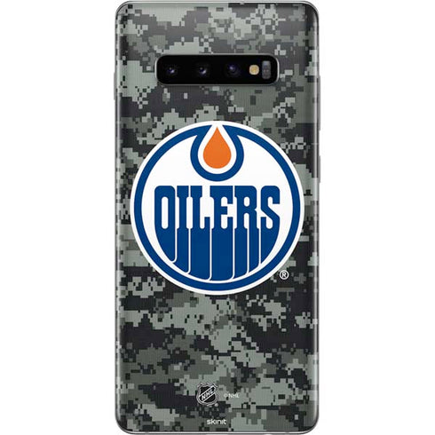 NHL Edmonton Oilers Camo Galaxy S10 Plus Skin