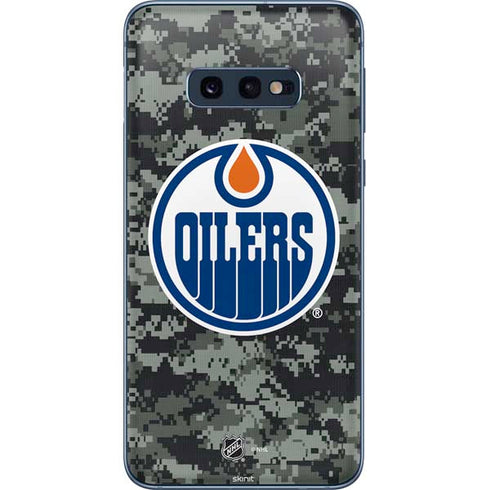 NHL Edmonton Oilers Camo Galaxy S10e Skin