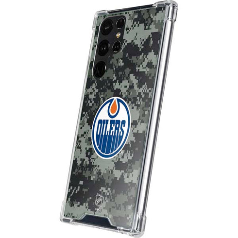 NHL Edmonton Oilers Camo Galaxy S23 Ultra Clear Case