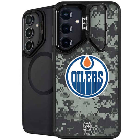 NHL Edmonton Oilers Camo Galaxy S24 Kickstand Case