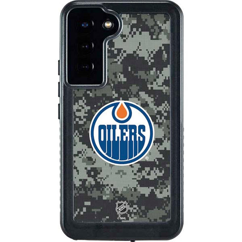 NHL Edmonton Oilers Camo Galaxy S24 Plus Waterproof Case