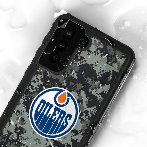 NHL Edmonton Oilers Camo Galaxy S24 Plus Waterproof Case