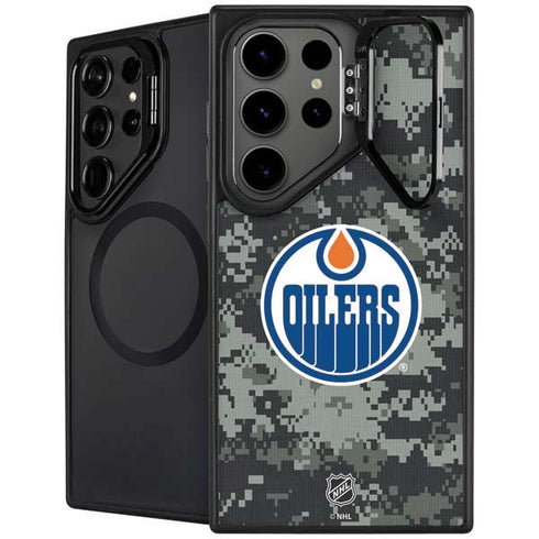 NHL Edmonton Oilers Camo Galaxy S25 Ultra Kickstand Case
