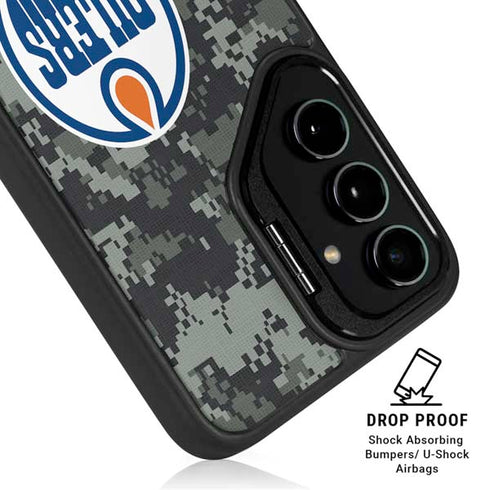 NHL Edmonton Oilers Camo Galaxy S24 Ultra Kickstand Case