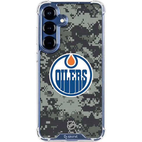 NHL Edmonton Oilers Camo Galaxy S25 Clear Case