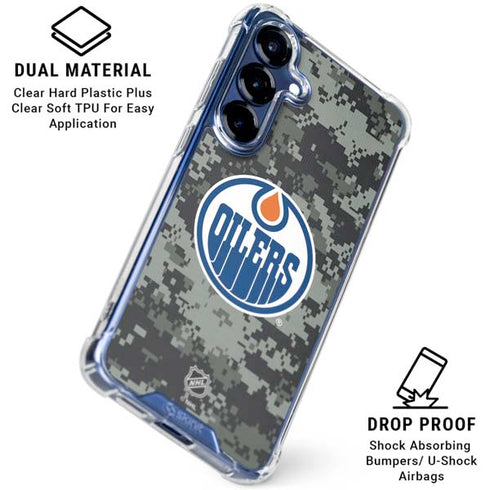 NHL Edmonton Oilers Camo Galaxy S25 Plus Clear Case