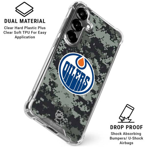 NHL Edmonton Oilers Camo Galaxy S26 Clear Case