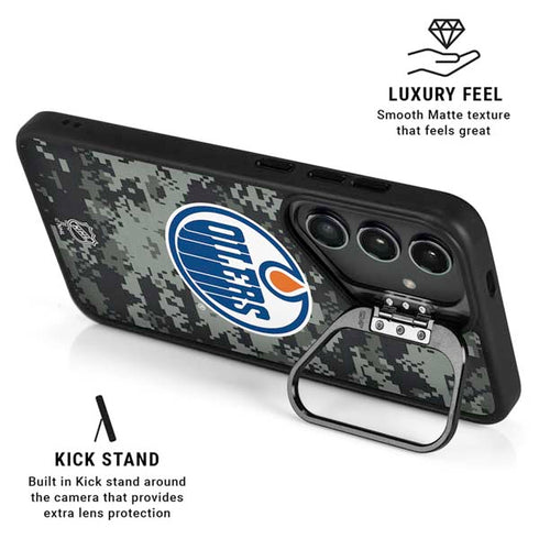 NHL Edmonton Oilers Camo Galaxy S26 Plus Kickstand Case