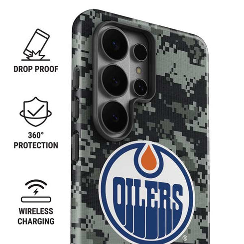 NHL Edmonton Oilers Camo Galaxy S26 Ultra Impact Case
