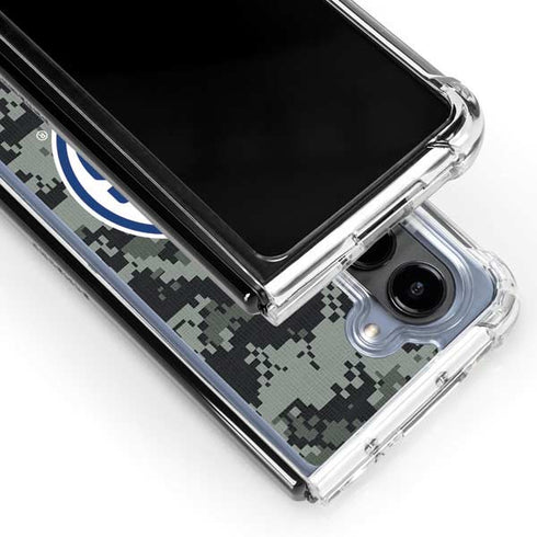 NHL Edmonton Oilers Camo Galaxy Z Fold5 5G Clear Case