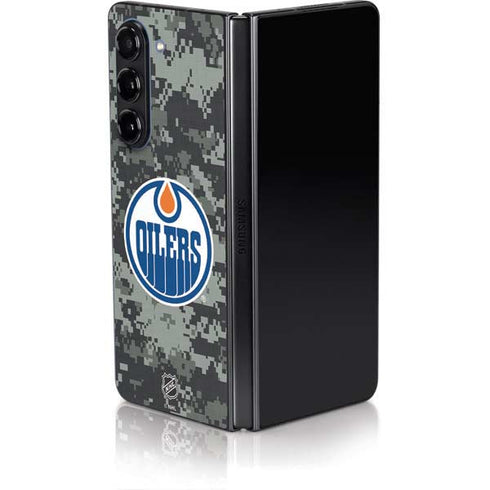 NHL Edmonton Oilers Camo Galaxy Z Fold5 5G Skin