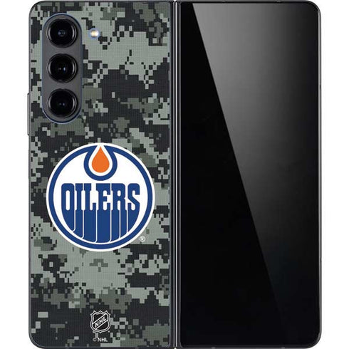 NHL Edmonton Oilers Camo Galaxy Z Fold5 5G Skin