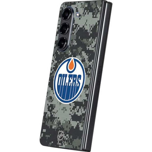 NHL Edmonton Oilers Camo Galaxy Z Fold5 5G Skin