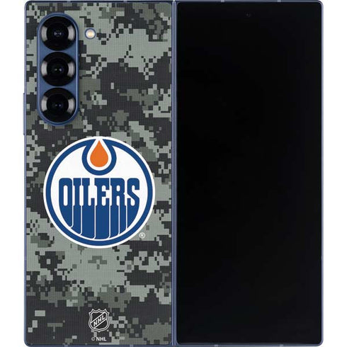 NHL Edmonton Oilers Camo Galaxy Z Fold6 Skin