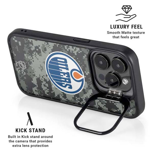 NHL Edmonton Oilers Camo iPhone 14 Pro Kickstand Case