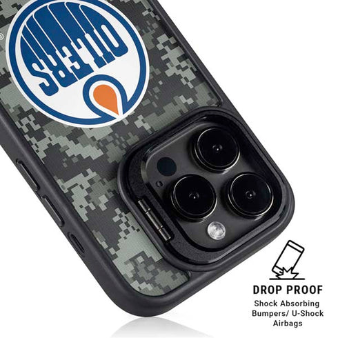 NHL Edmonton Oilers Camo iPhone 14 Pro Kickstand Case