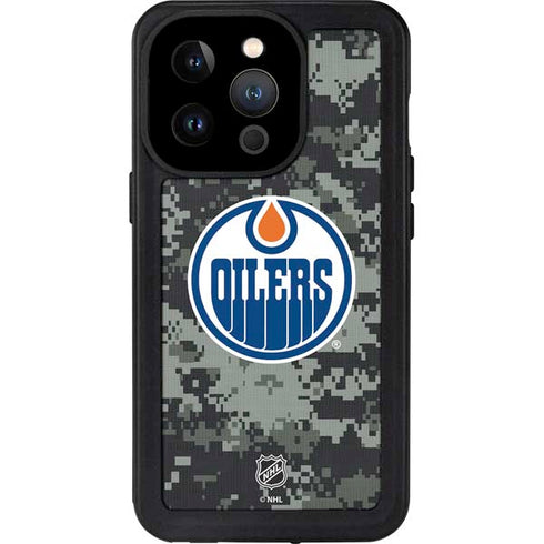 NHL Edmonton Oilers Camo iPhone 15 Pro Waterproof Case