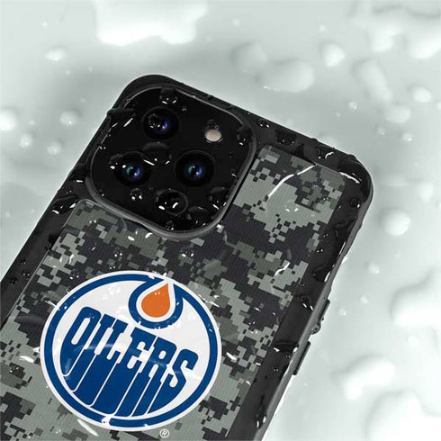 NHL Edmonton Oilers Camo iPhone 15 Pro Waterproof Case