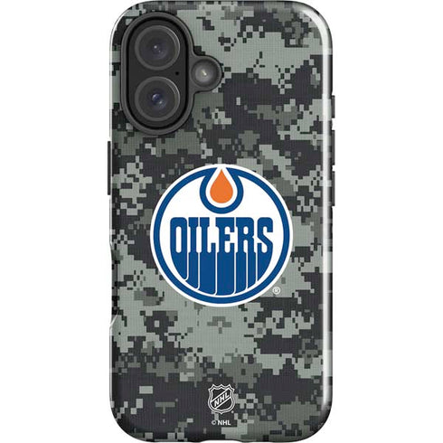 NHL Edmonton Oilers Camo iPhone 16 Impact Case