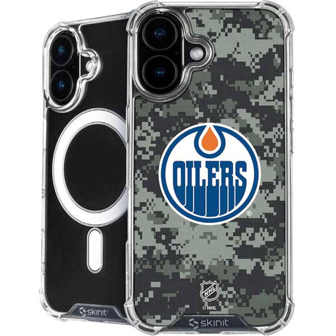 NHL Edmonton Oilers Camo iPhone 16 MagSafe Case
