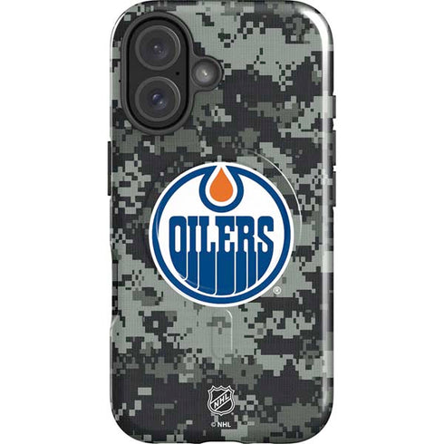 NHL Edmonton Oilers Camo iPhone 16 Magsafe Impact Case