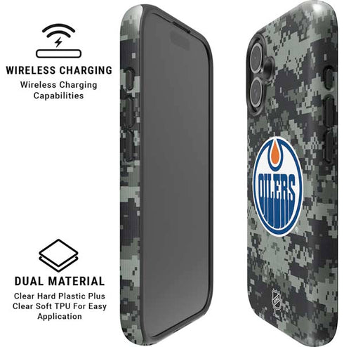 NHL Edmonton Oilers Camo iPhone 16 Magsafe Impact Case
