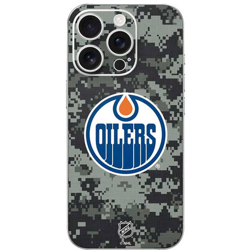 NHL Edmonton Oilers Camo iPhone 16 Pro Skin